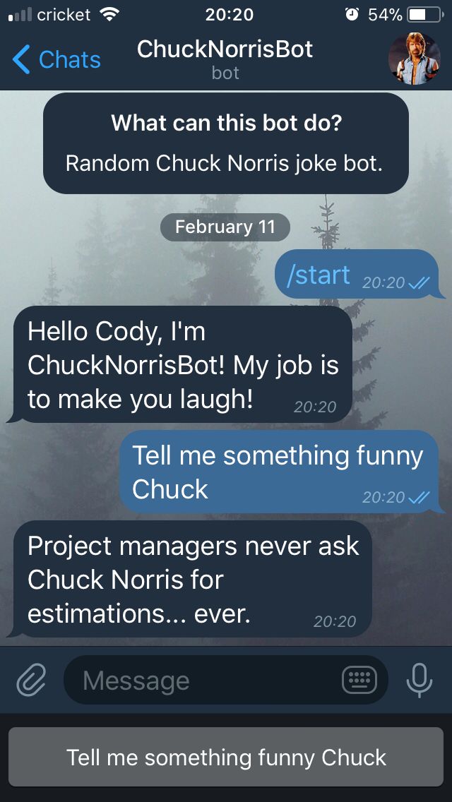 Tell me a joke Chuck!